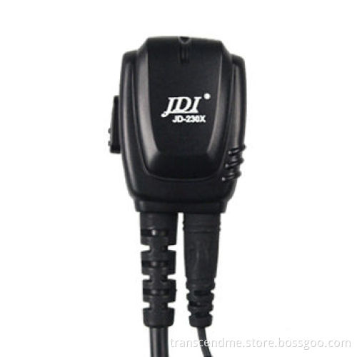 Streamline Appearance Speaker Microphone w/PTT for Two-way/CB Radios, w/3.5mm Threaded Earphone Jack